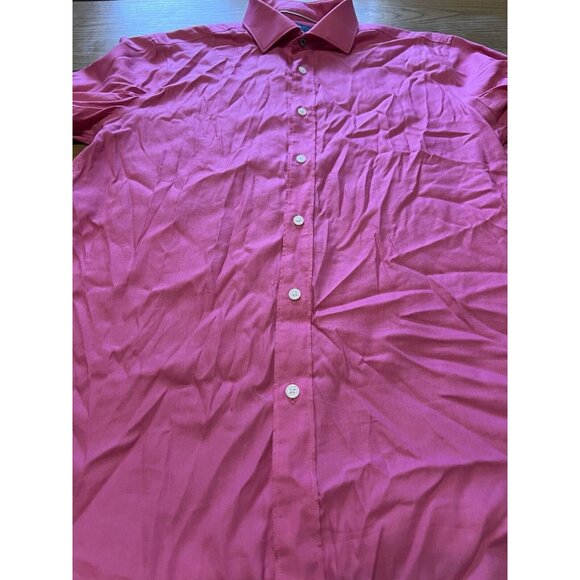 Psycho Bunny Modern Fit Stretch Non Iron Pink Long Sleeve Button Shirt Size 15.5 - Picture 8 of 16